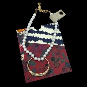 Anthropologie Necklace Pearl Pendant Nakamol NEW